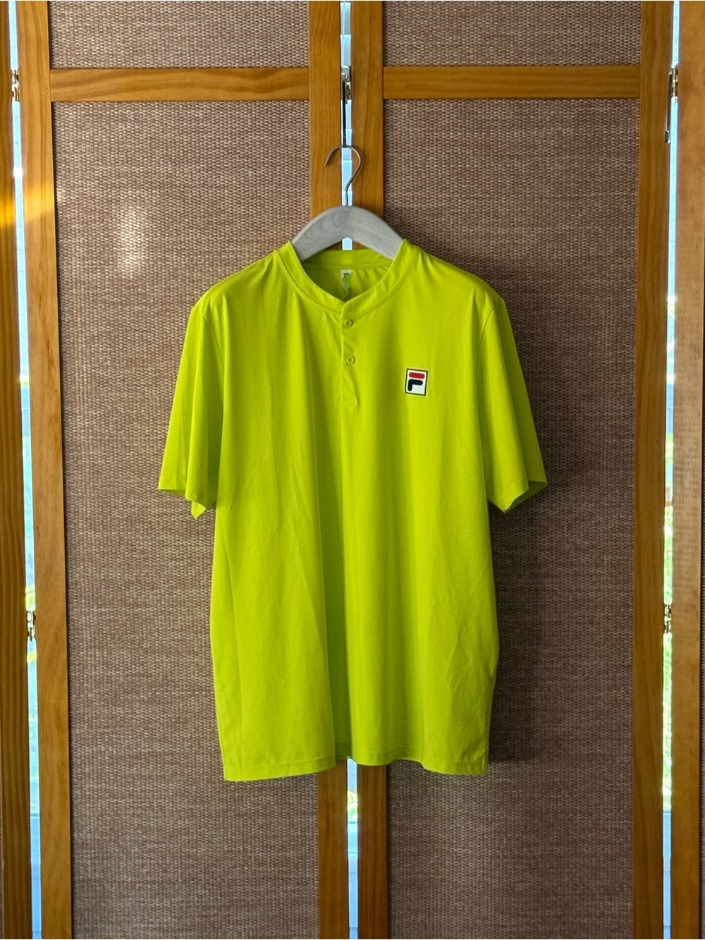 Fila Men's Tennis Ball Short Sleeve Henley Polo